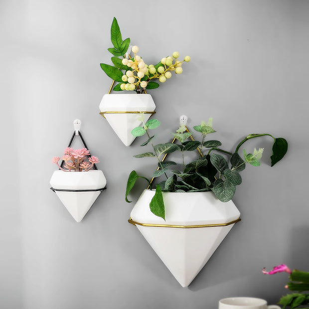 Wall Mount Diamond Shape Flower Pot