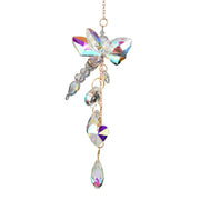 Reflective Butterfly And Dragonfly Crystal Pendant