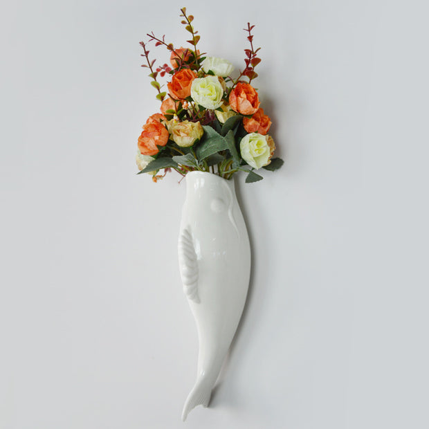 Wall Mount Fish Flower Vase
