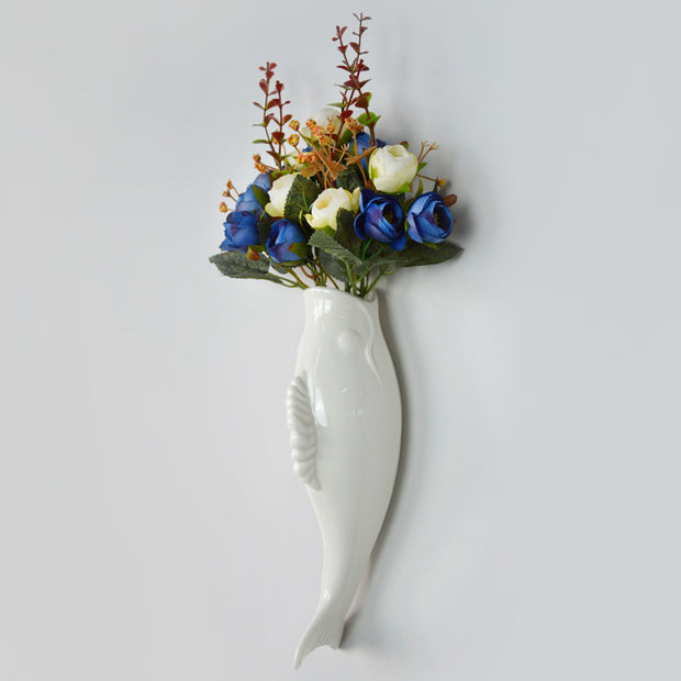Wall Mount Fish Flower Vase