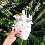 Ceramic Wall Mount Heart Flower Vase