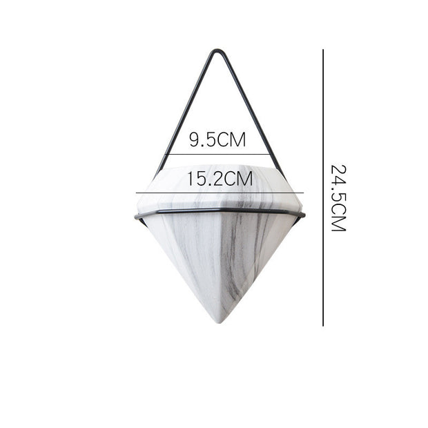 Wall Mount Diamond Shape Flower Pot