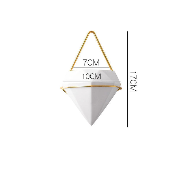 Wall Mount Diamond Shape Flower Pot