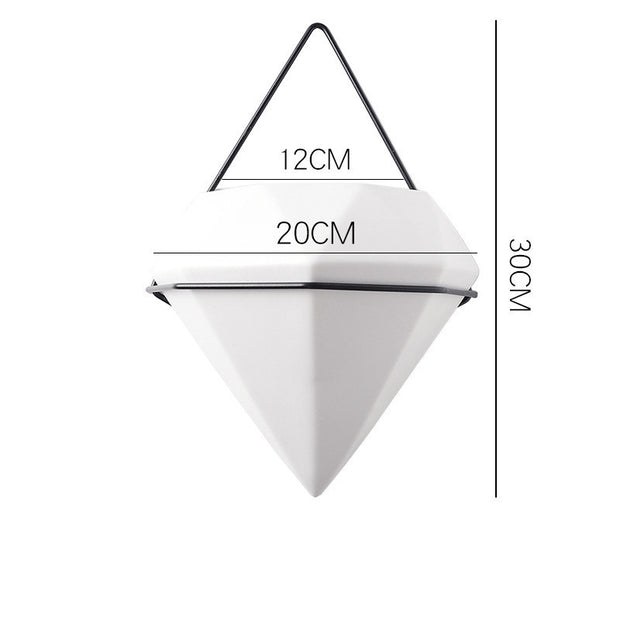 Wall Mount Diamond Shape Flower Pot