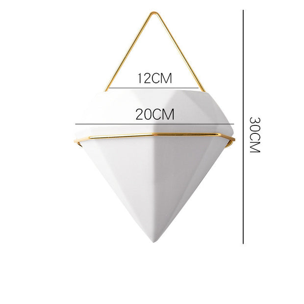 Wall Mount Diamond Shape Flower Pot