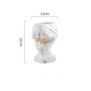 Head With Butterfly Flower Vase