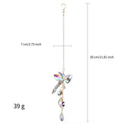 Reflective Butterfly And Dragonfly Crystal Pendant