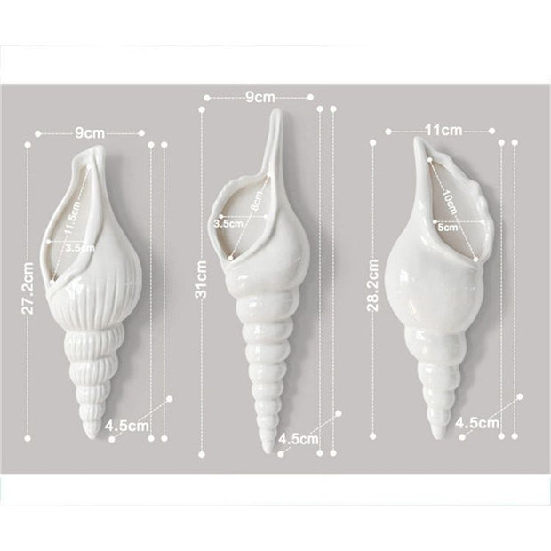 Wall Mount Conch Flower Vase