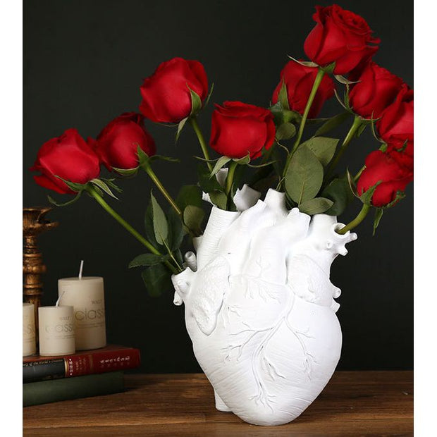 Plastic Heart Flower Vase