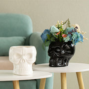 Ceramic Skull Flower Pot