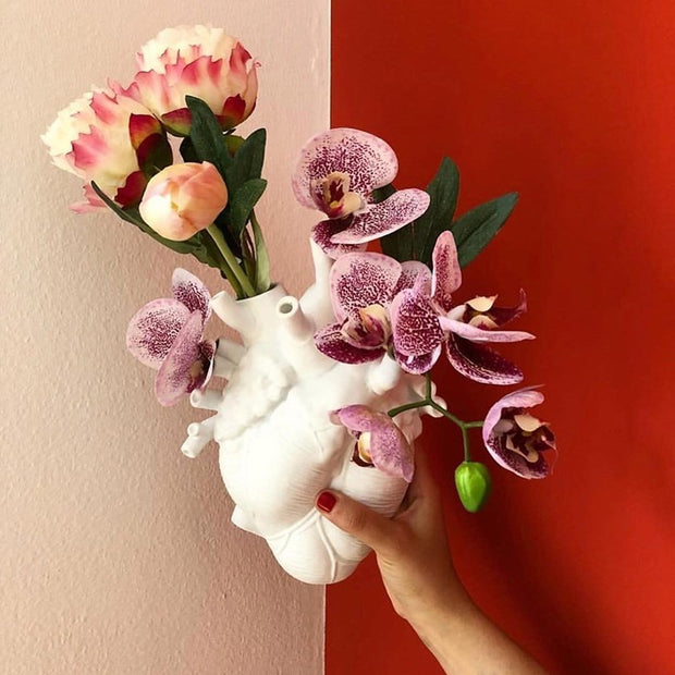Plastic Heart Flower Vase