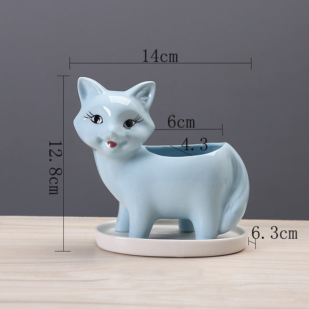 kitten Flower Pot