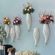 Wall Mount Fish Flower Vase