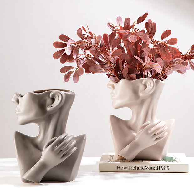 Head Flower Vase