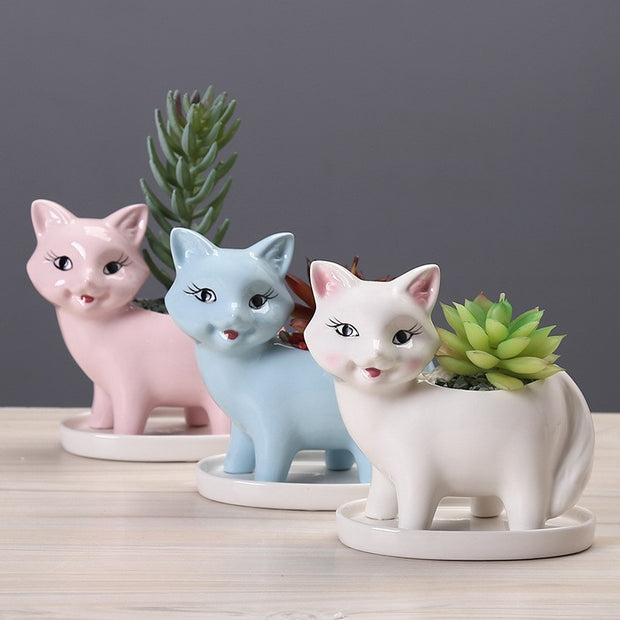 kitten Flower Pot