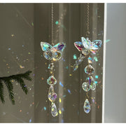 Reflective Butterfly And Dragonfly Crystal Pendant