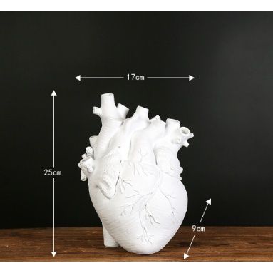Plastic Heart Flower Vase