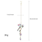 Reflective Butterfly And Dragonfly Crystal Pendant